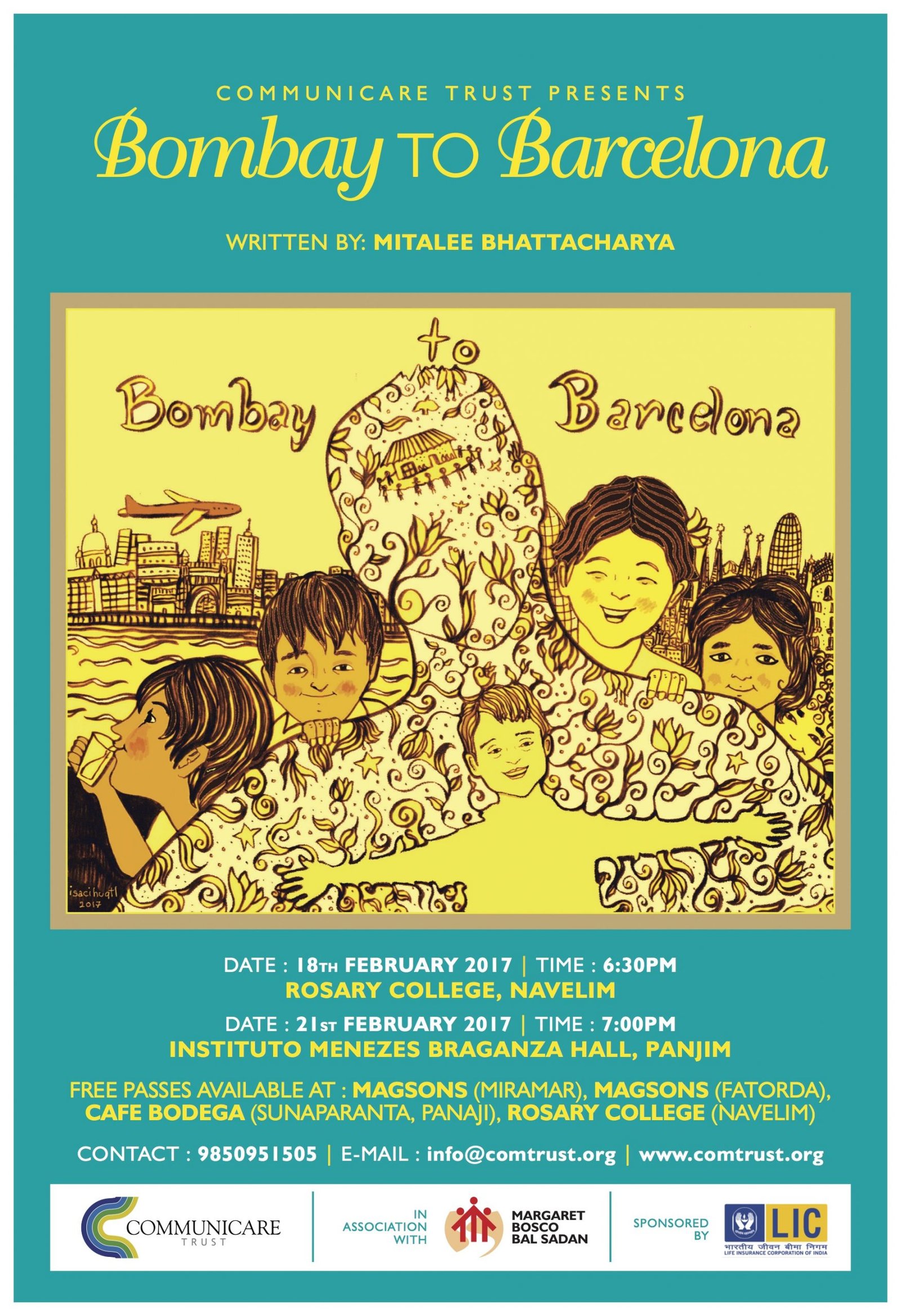 Jpeg Bombay to Barcelona Poster Panaji